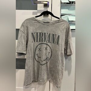 Light Grey Nirvana Graphic Tee